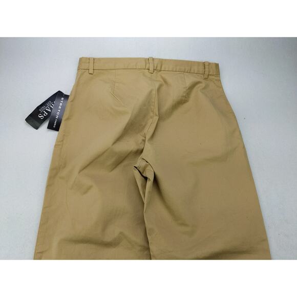 Womens Chaps Stretch Fabric Chino Pants Size 4 Tan Brown W/Tags - Picture 5 of 10